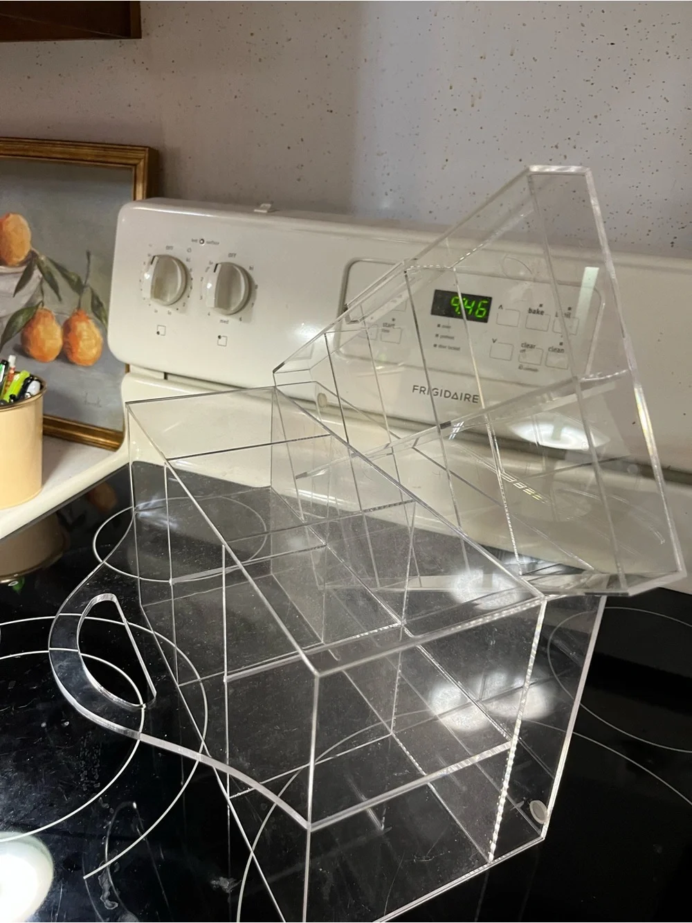 Clear Acrylic 6-Compartment Countertop Organizer - Brand Unspecified